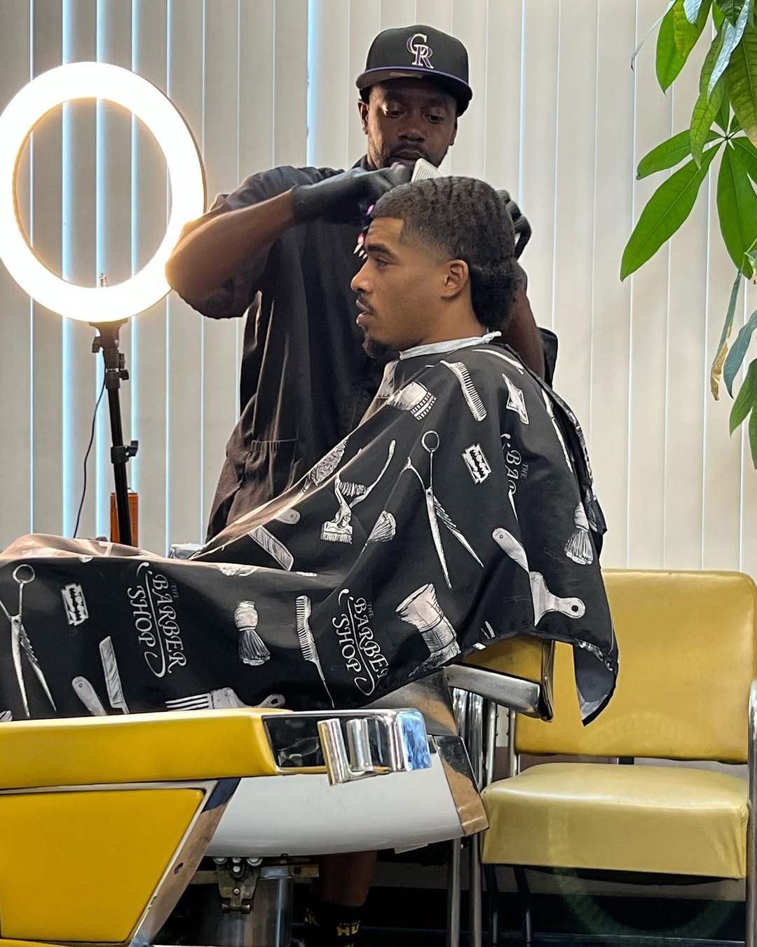 Barber at work